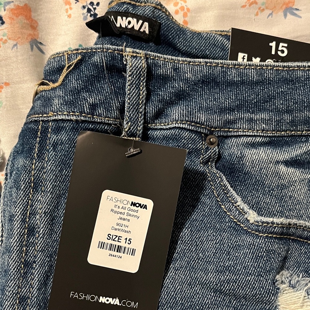 Fashion Nova Blue Skinny Jeans